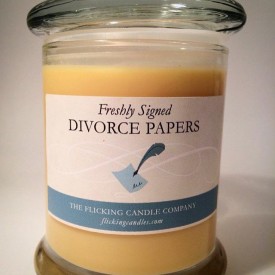 divorce scented candle
